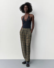 Tessan Georgette Check Trousers | Miista | Designed & Handmade in Europe