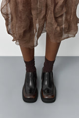 Karion Brushed Brown Loafers | Miista | Designed & Handmade in Europe