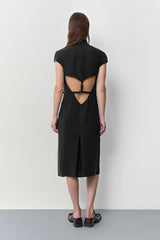 Zinna Black Backless Dress | Miista | Designed & Handmade in Europe