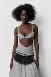 Vanny Black Sheer Ruffle| Miista | Designed & Handmade in Europe