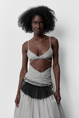 Vanny Black Sheer Ruffle| Miista | Designed & Handmade in Europe