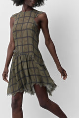 Siv Georgette Check Dress | Miista | Designed & Handmade in Europe