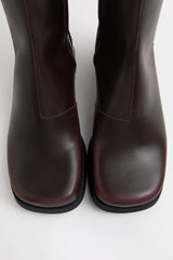 Brunildha Boots - Burgundy Shiny Leather | Miista | Designed & Handmade in Europe