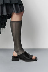 Alendra Black Asymmetric Sandals | Miista | Designed & Handmade in Europe