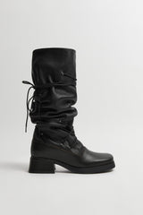Alida Boots - Black Leather| Miista | Designed & Handmade in Europe