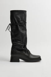Alida Boots - Black Leather| Miista | Designed & Handmade in Europe