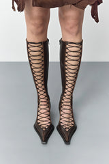 Melinda Brushed Brown Tall Boots | Miista | Designed & Handmade in Europe