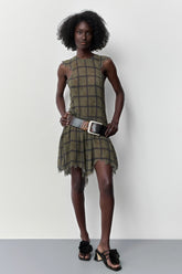 Siv Georgette Check Dress | Miista | Designed & Handmade in Europe