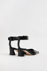 Qori Courts - Black Grainy Leather | Miista | Designed & Handmade in Europe