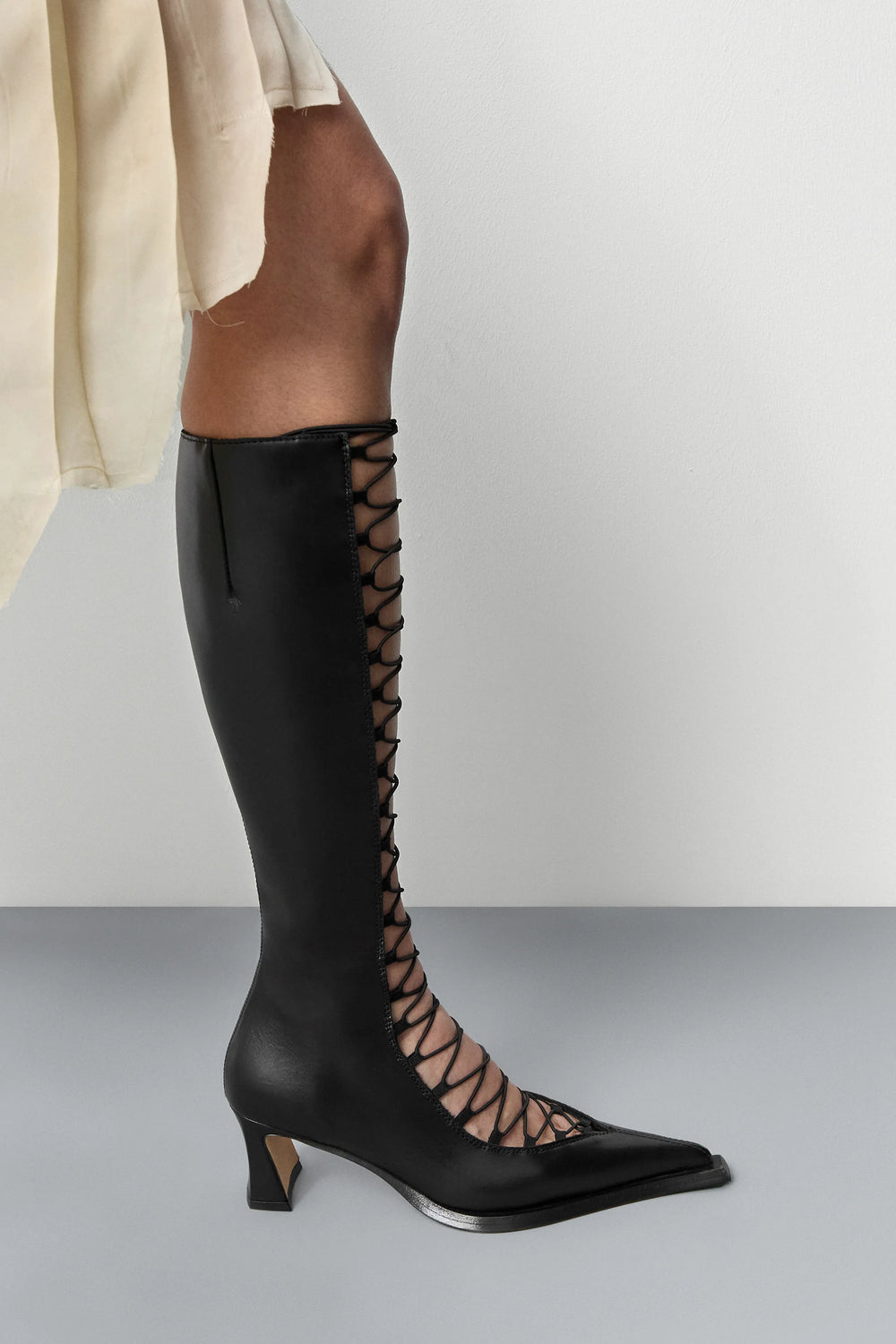 Melinda Black Tall Boots | Miista | Designed & Handmade in Europe