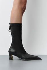 Shelley Black Back Lace Boots | Miista | Designed & Handmade in Europe