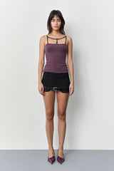 Sate Black Double Layer Skirt | Miista | Designed & Handmade in Europe