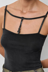 Ismera Black Rib Top | Miista | Designed & Handmade in Europe