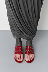 Cedella Red Eyelets Sandals | Miista | Designed & Handmade in Europe