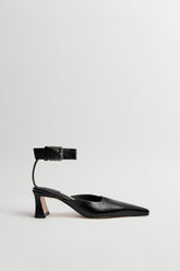 Qori Courts - Black Grainy Leather | Miista | Designed & Handmade in Europe