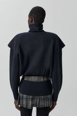 Agnes Jacket - Navy Extra Fine Merino Knit | Miista | Designed & Handmade in Europe