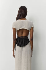 Vanny Black Poplin Ruffle | Miista | Designed & Handmade in Europe