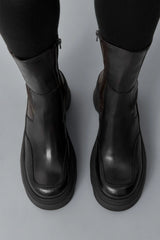 Deandra Brushed Brown Boots | Miista | Designed & Handmade in Europe