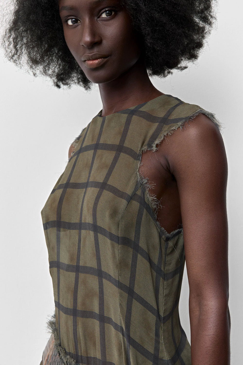 Siv Georgette Check Dress | Miista | Designed & Handmade in Europe