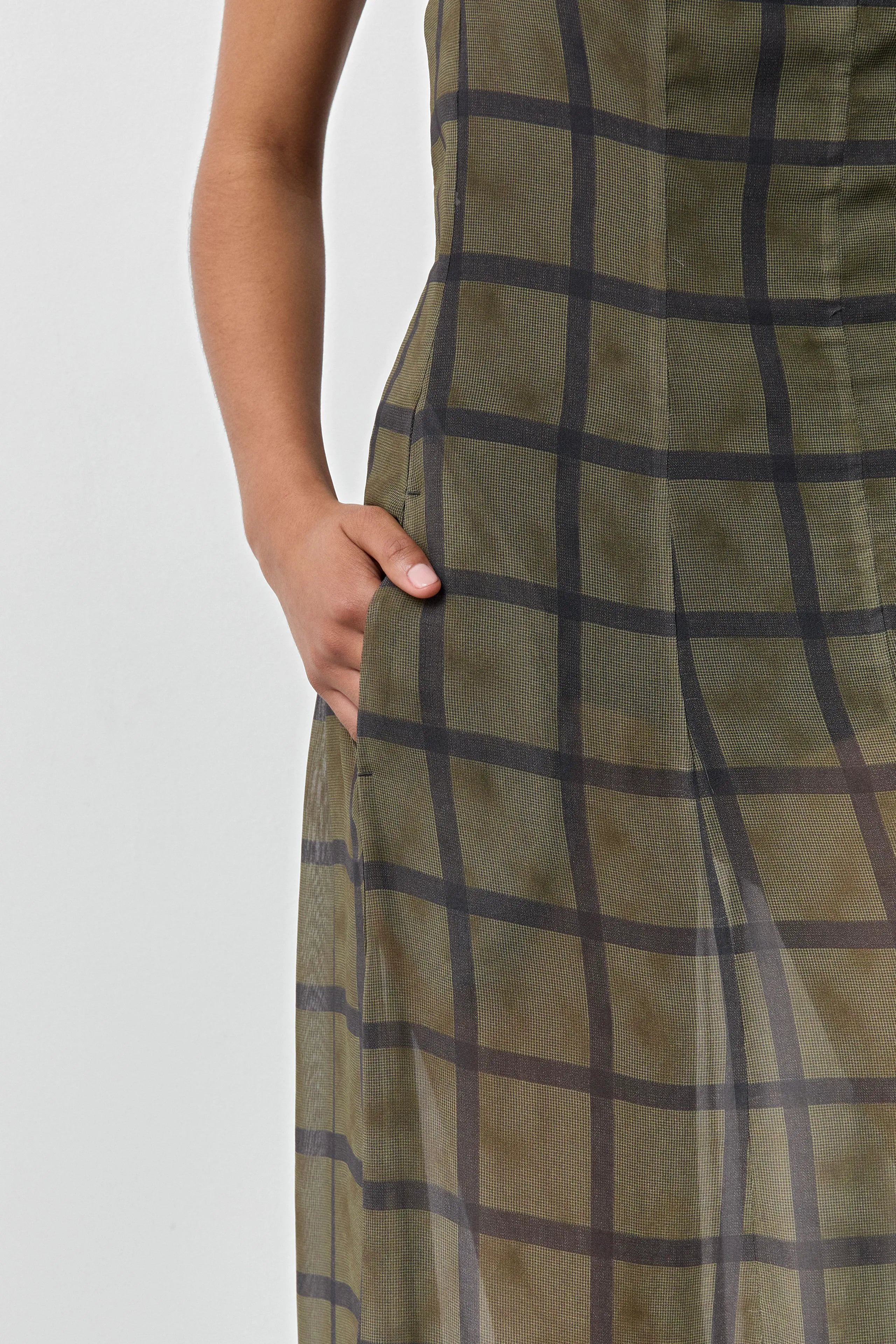 Kelemi Georgette Check Dress | Miista | Designed & Handmade in Europe