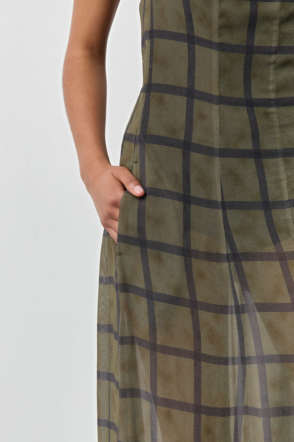 Kelemi Georgette Check Dress | Miista | Designed & Handmade in Europe