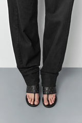 Cedella Black Eyelets Sandals | Miista | Designed & Handmade in Europe