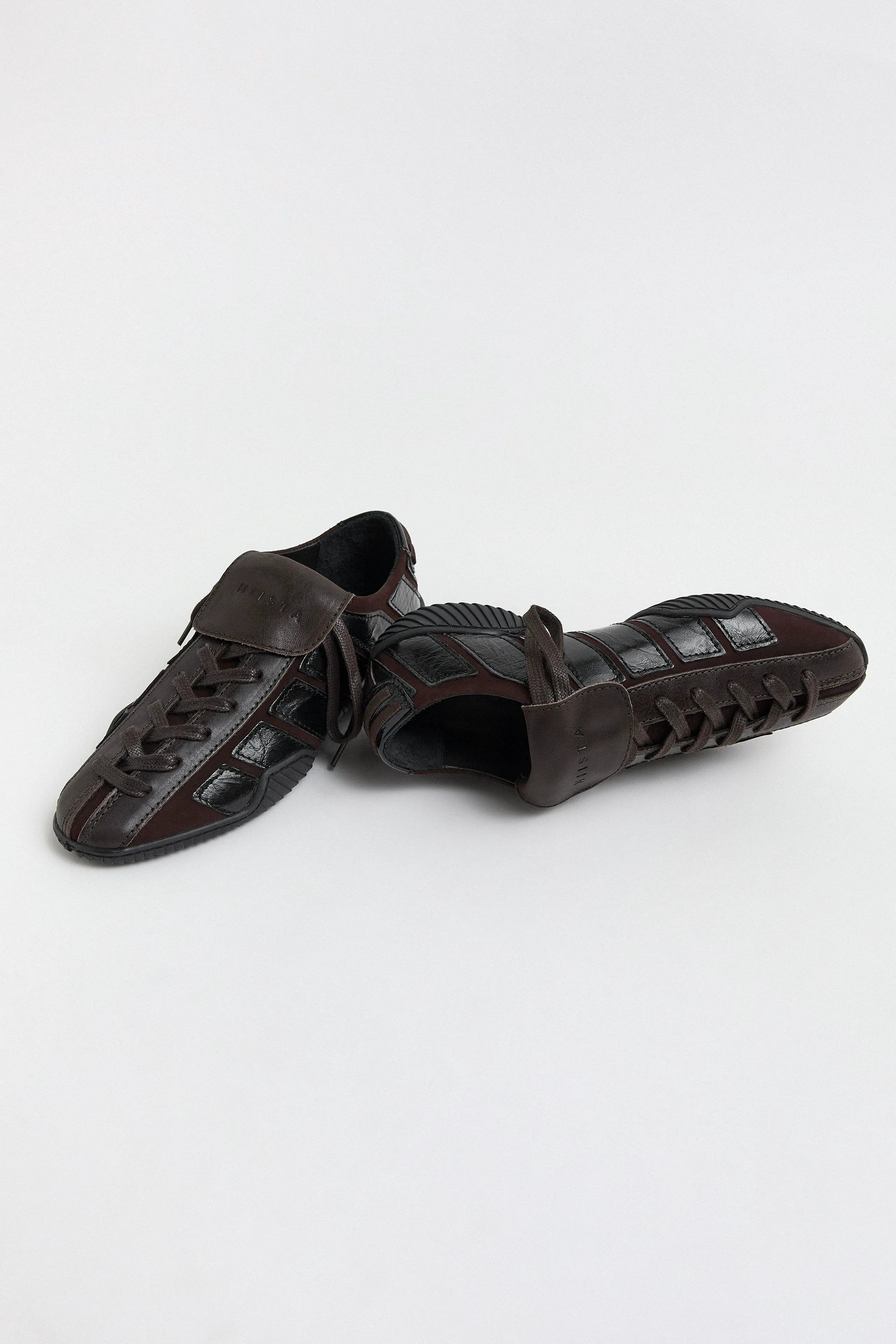 Nikoletta Sneakers - Dark Brown Suede Leather | Miista | Designed & Handmade in Europe