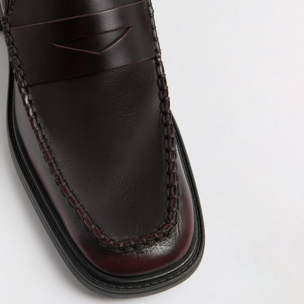Eralia Loafers - Burgundy Leather | Miista | Designed & Handmade in Europe