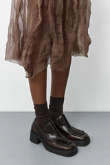 Karion Brushed Brown Loafers | Miista | Designed & Handmade in Europe