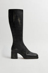 Donna Boots -  Black Brush Off Leather | Miista | Designed & Handmade in Europe