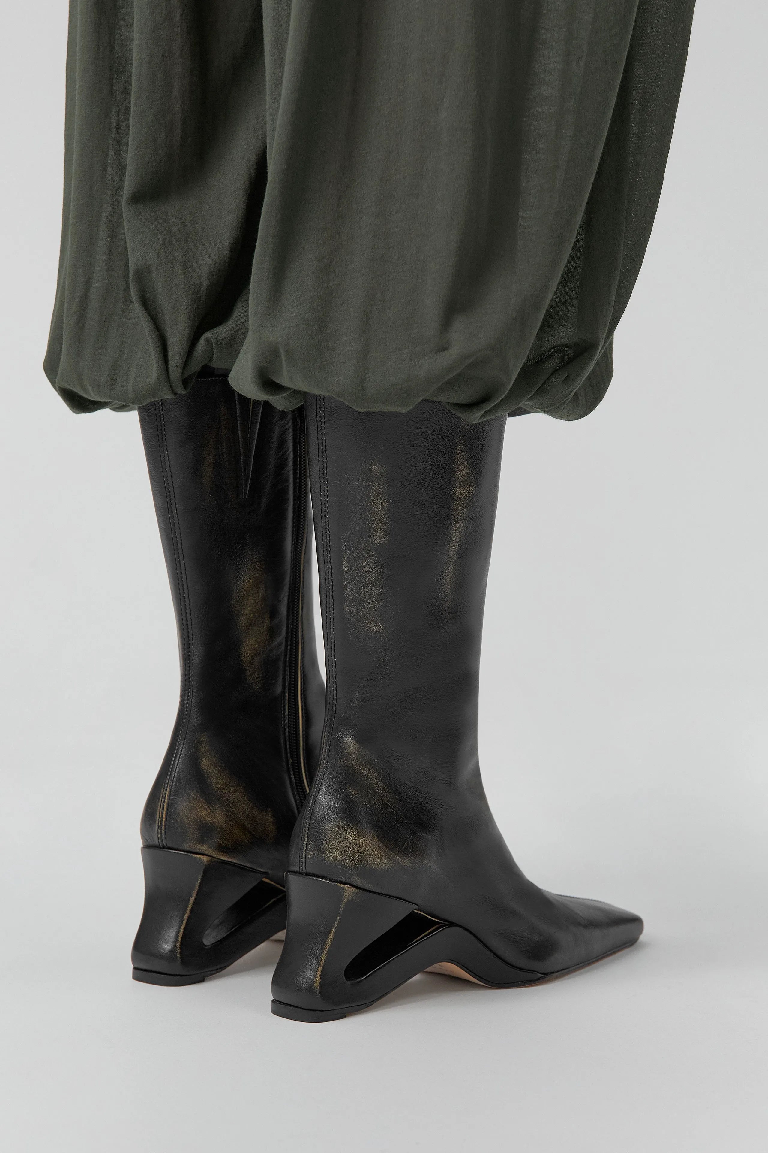 Sulay Boots - Black Brush Off Leather | Miista | Designed & Handmade in Europe