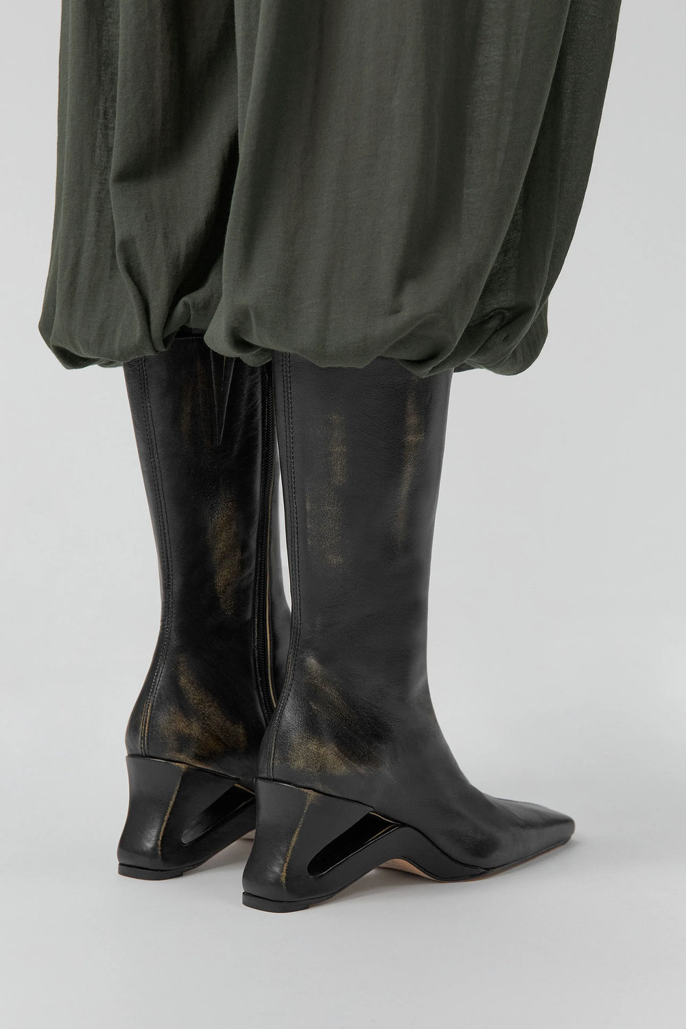 Sulay Boots - Black Brush Off Leather | Miista | Designed & Handmade in Europe
