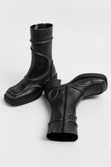 Malene Brushed Grey Ankle Boots | Miista | Designed & Handmade in Europe