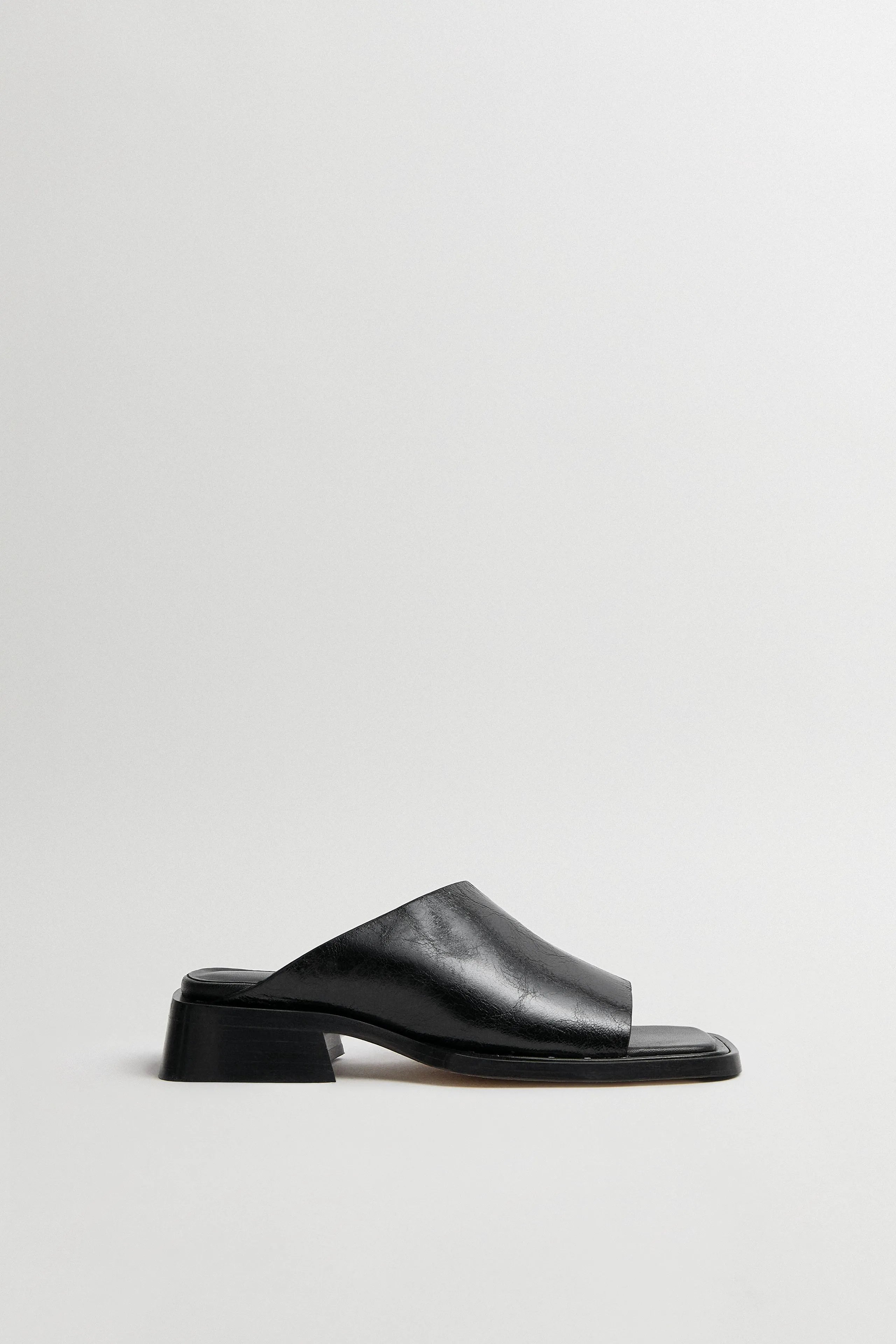 Alendra Black Asymmetric Sandals | Miista | Designed & Handmade in Europe