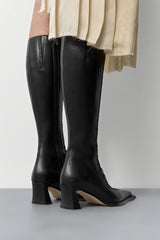 Melinda Black Tall Boots | Miista | Designed & Handmade in Europe