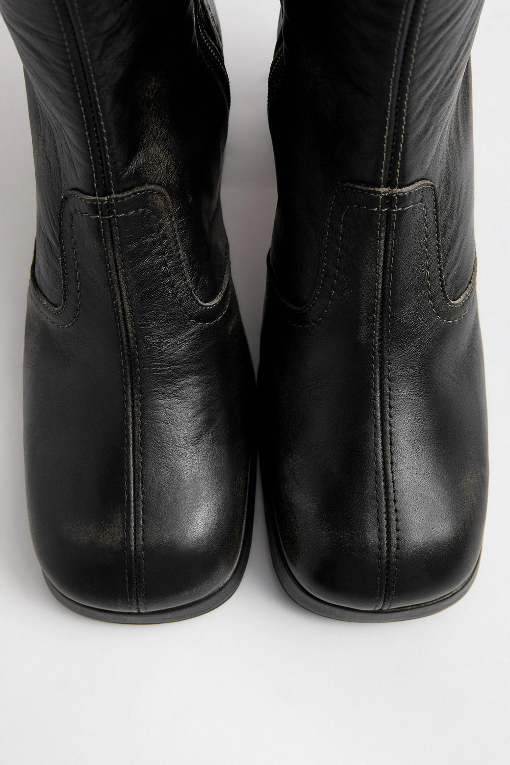 Donna Boots -  Black Brush Off Leather | Miista | Designed & Handmade in Europe