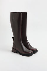 Brunildha Boots - Burgundy Shiny Leather | Miista | Designed & Handmade in Europe