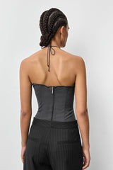 Shae Cement Grey Top | Miista | Designed & Handmade in Europe