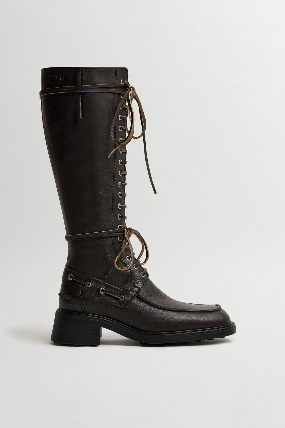 Sanne Boots - Black Brown Leather | Miista | Designed & Handmade in Europe
