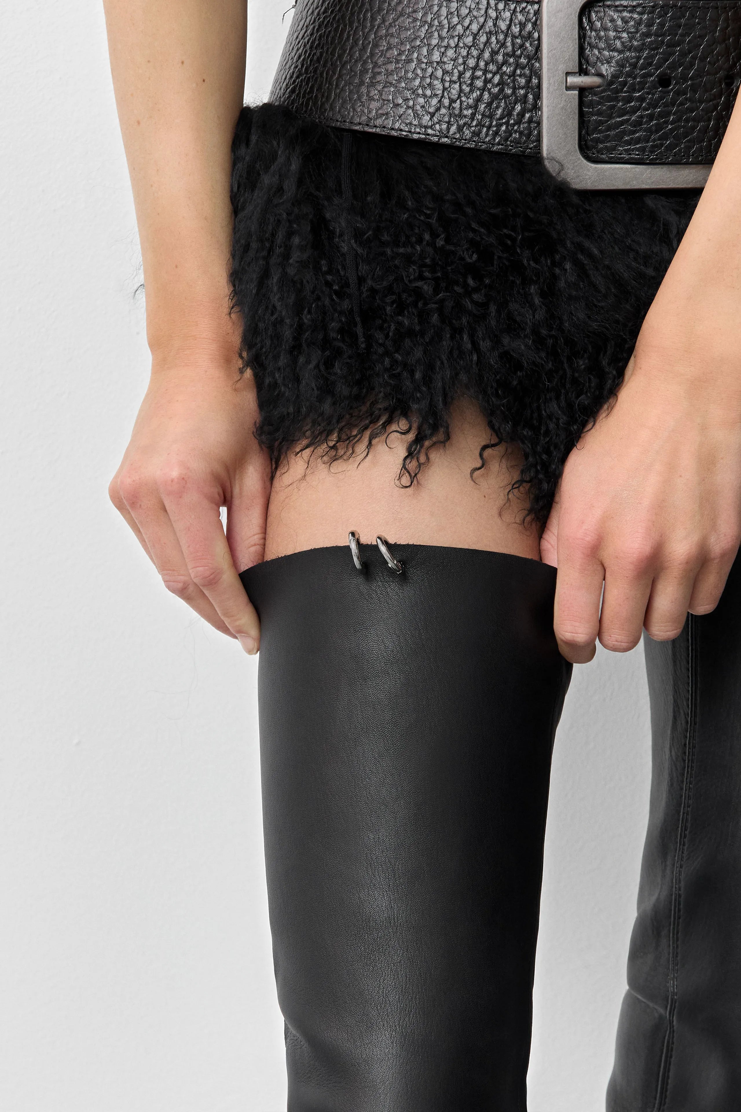 Phillys Black Leather Legs | Miista | Designed & Handmade in Europe