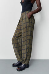 Tessan Georgette Check Trousers | Miista | Designed & Handmade in Europe