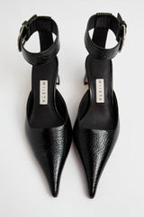 Qori Courts - Black Grainy Leather | Miista | Designed & Handmade in Europe