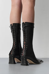 Shelley Black Back Lace Boots | Miista | Designed & Handmade in Europe