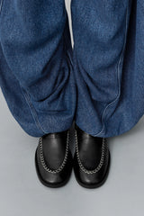 Lucan Black Penny Loafers | Miista | Designed & Handmade in Europe