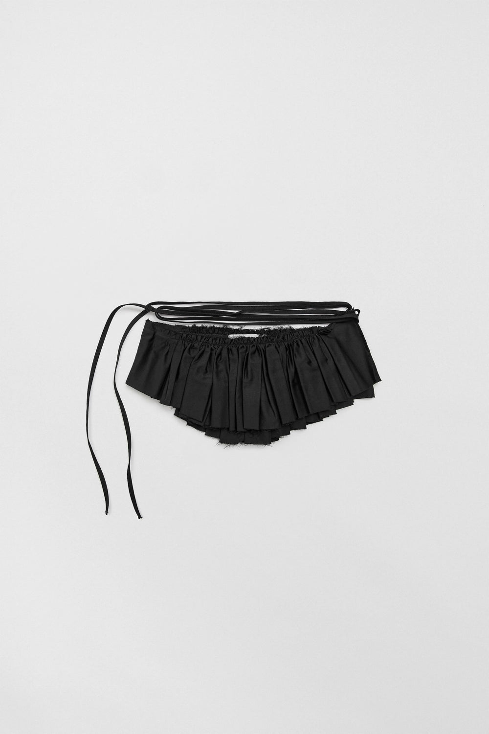 Vanny Black Poplin Ruffle  | Miista | Designed & Handmade in Europe