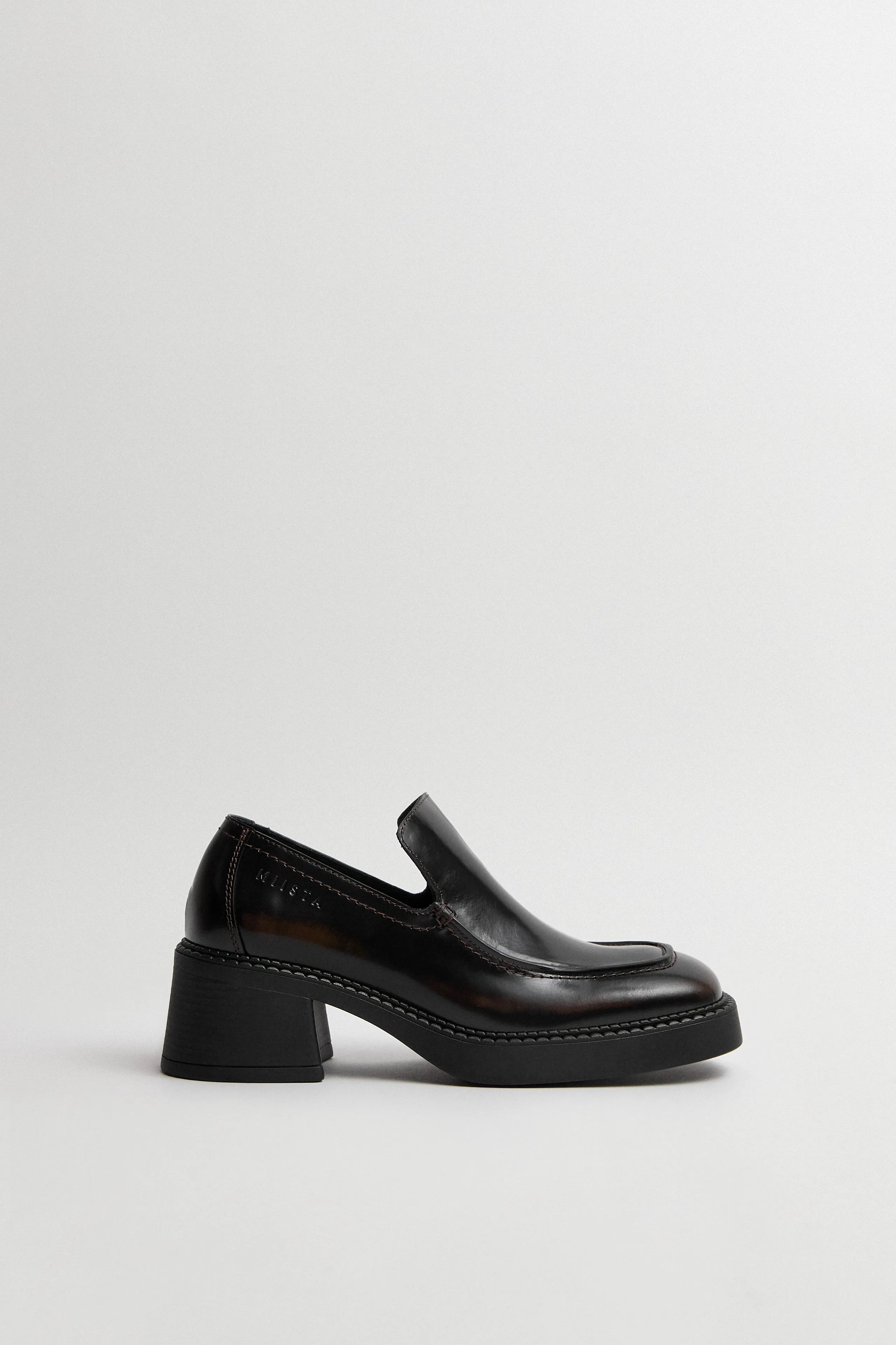 Karion Brushed Brown Loafers | Miista | Designed & Handmade in Europe