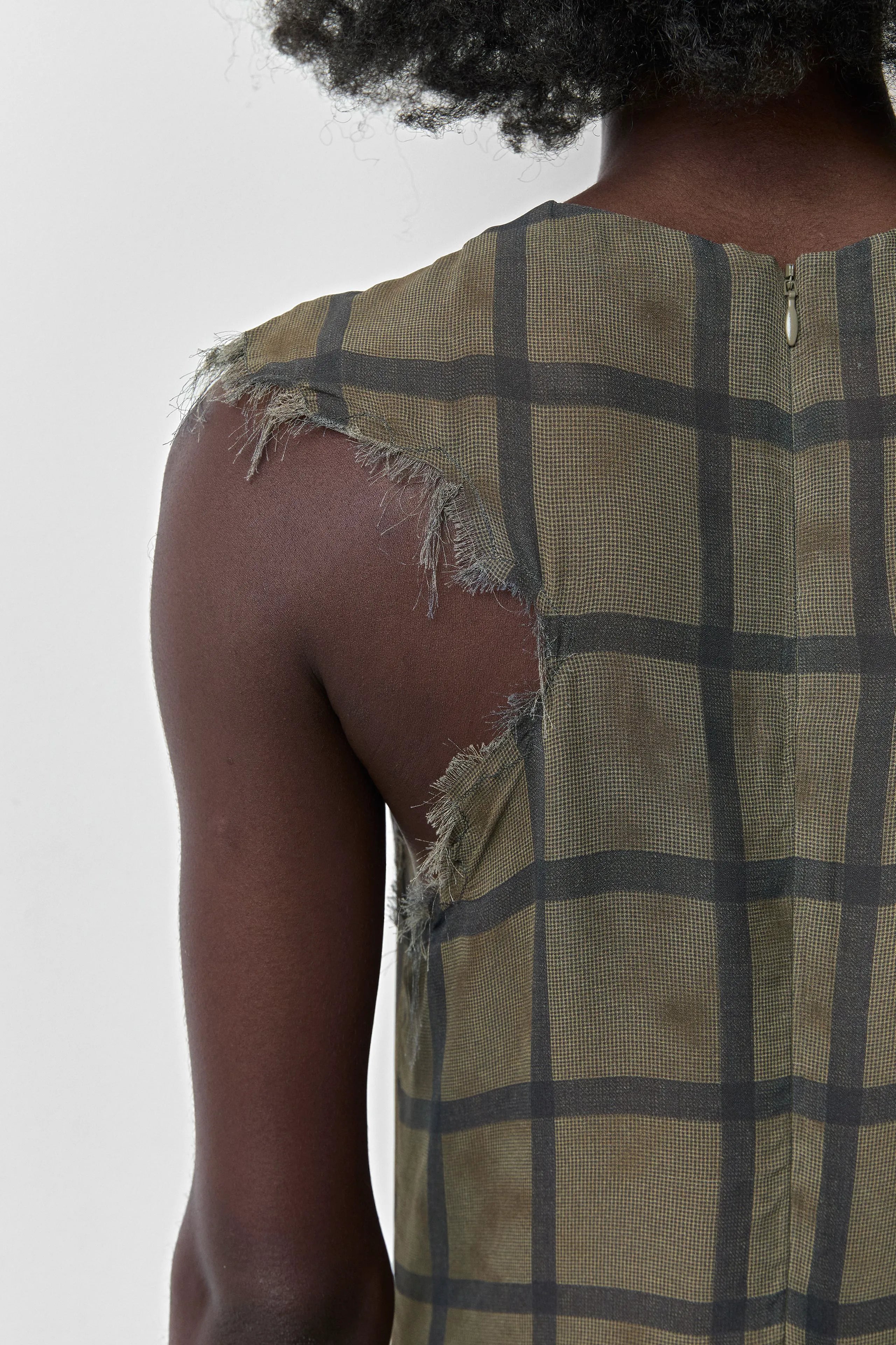Siv Georgette Check Dress | Miista | Designed & Handmade in Europe