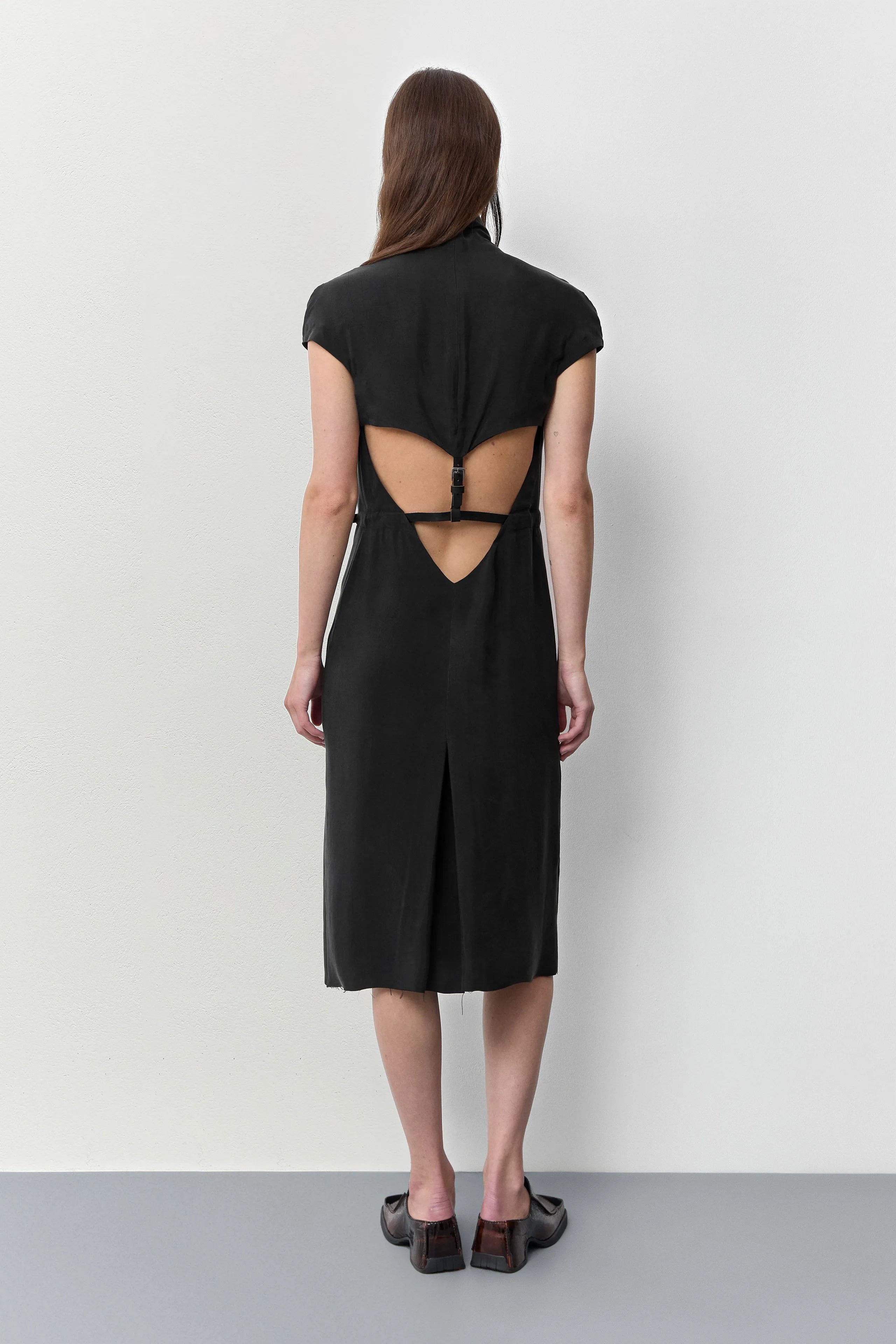 Zinna Black Backless Dress | Miista | Designed & Handmade in Europe