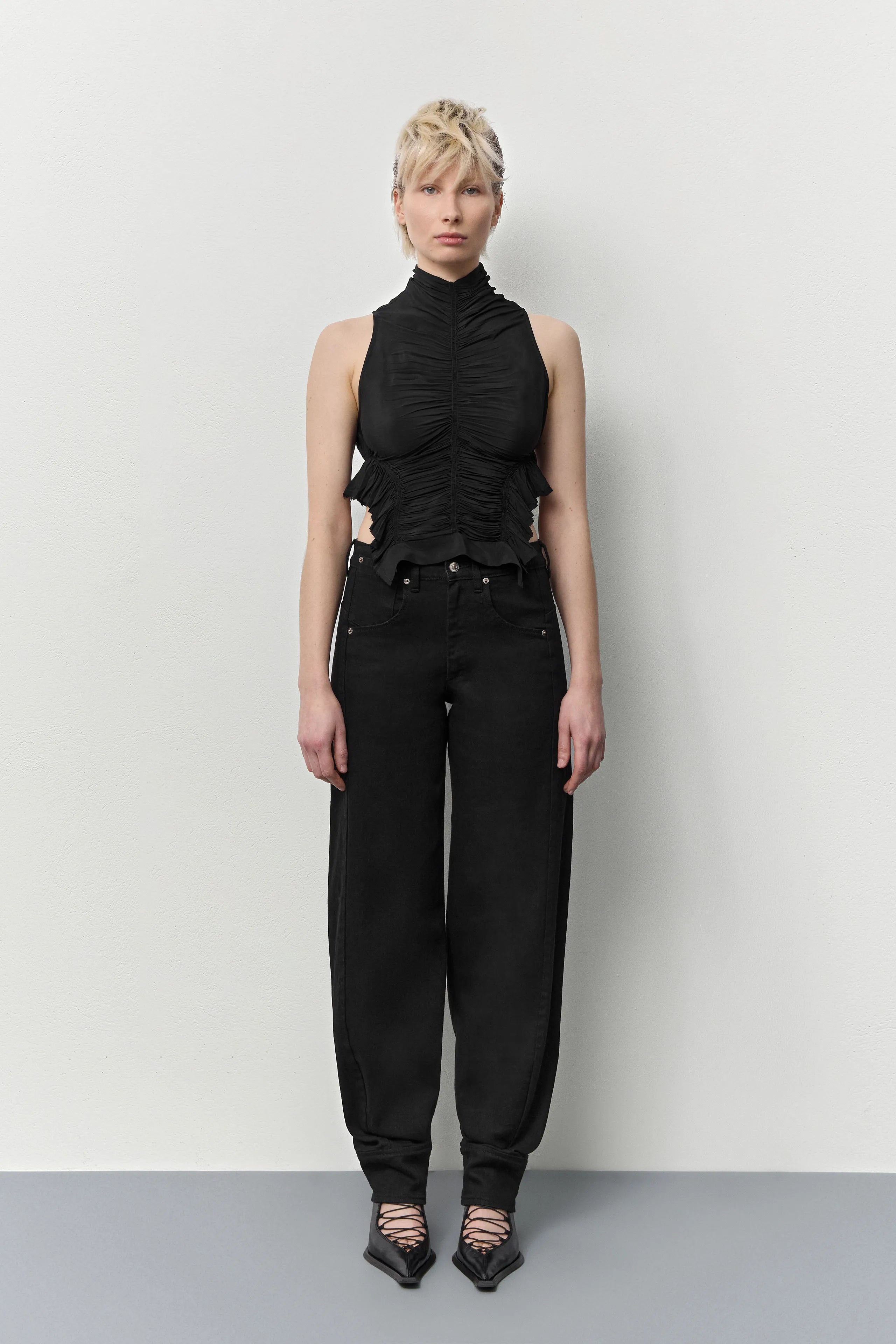 Tane Black Top | Miista | Designed & Handmade in Europe