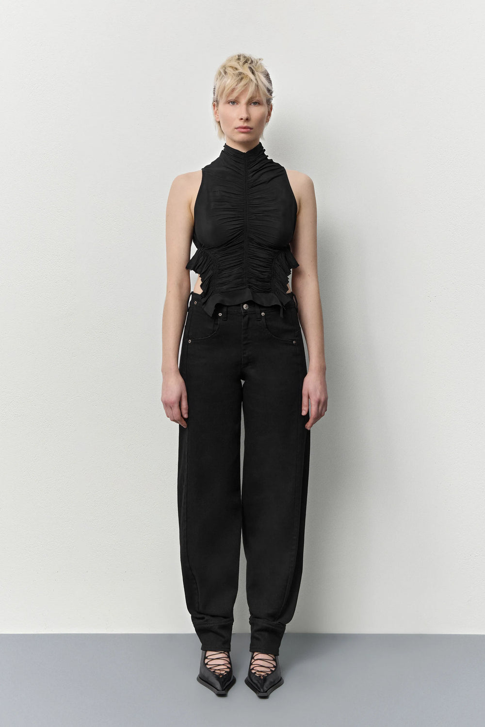 Tane Black Top | Miista | Designed & Handmade in Europe
